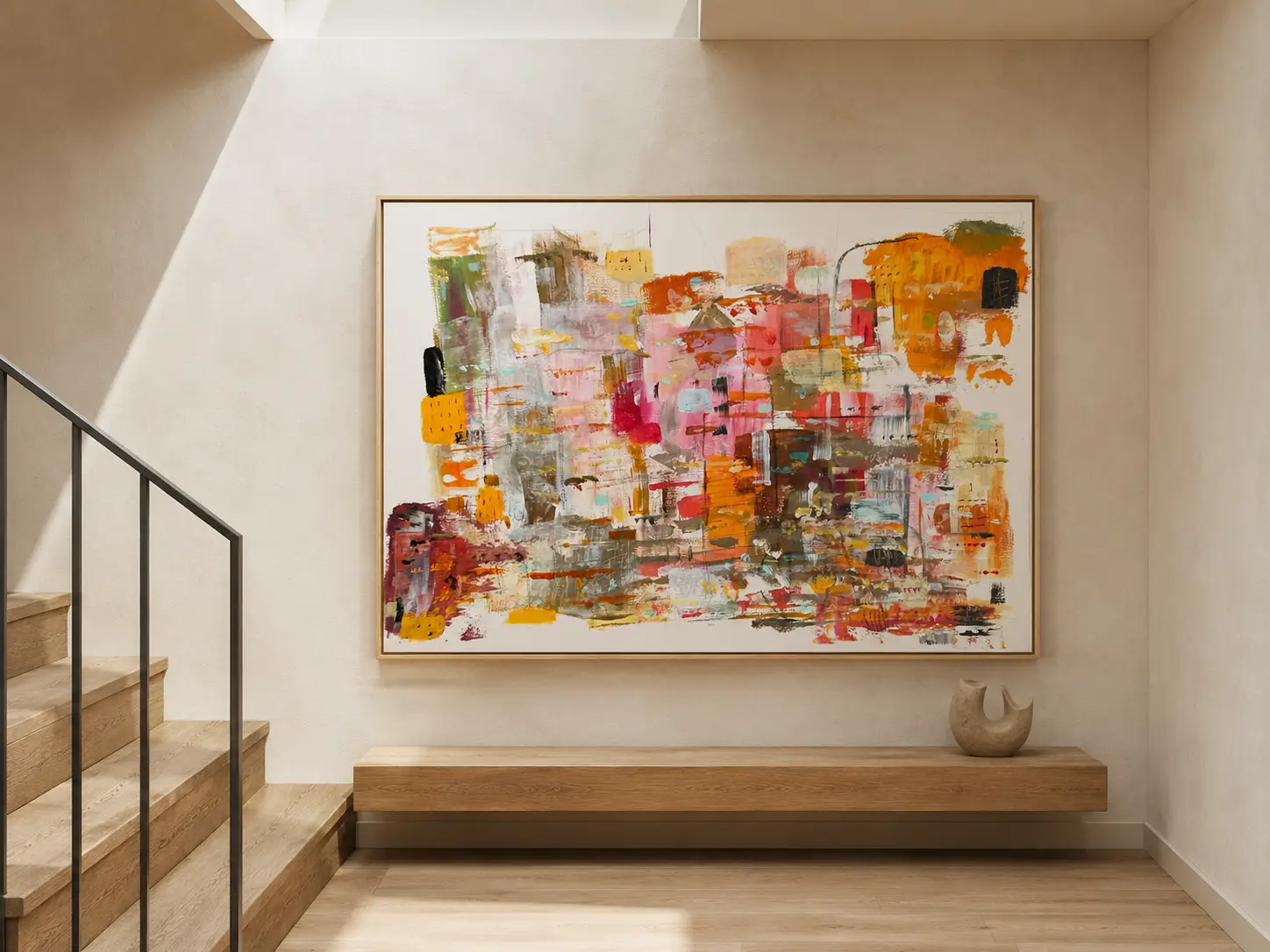 Detail of an abstract painting by Alice Chambers